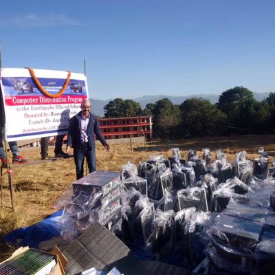 Computer distribution in Dolakha district