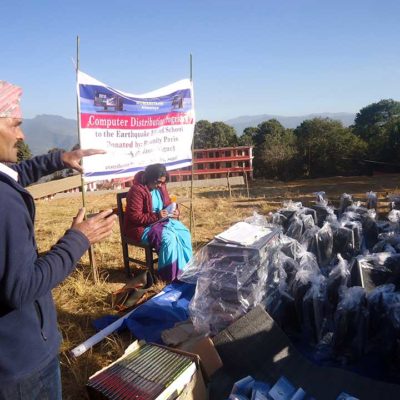 Computer distribution in Dolakha district