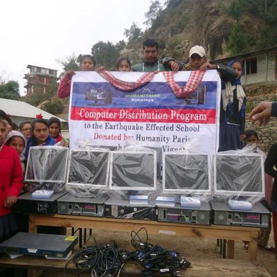 Computer distribution in Dolakha district