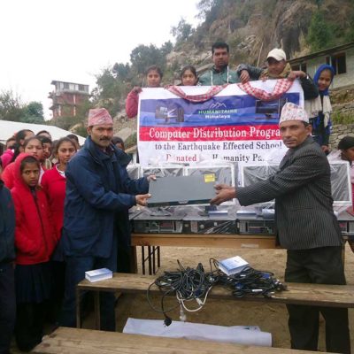 Computer distribution in Dolakha district