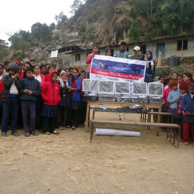 Computer distribution in Dolakha district