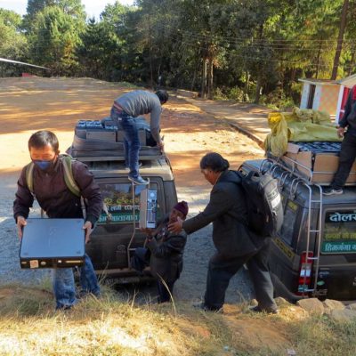 Computer distribution in Dolakha district