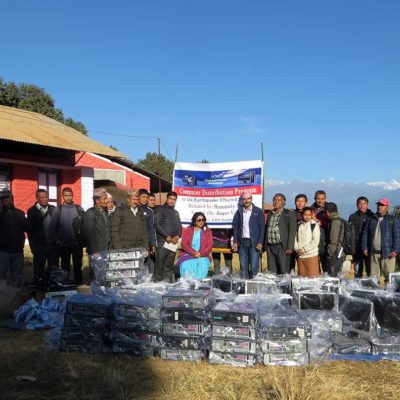 Computer distribution in Dolakha district